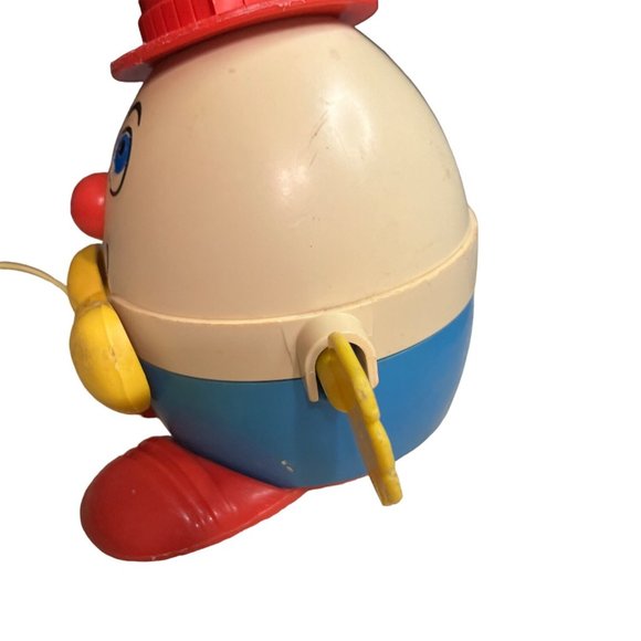 Vintage Fisher Price Humpty Dumpty Pull Toy 736 With Working Pulling Cord - Picture 4 of 12
